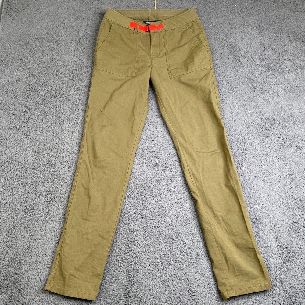 Outdoor Research Olive Green Track Pants with Red Accent